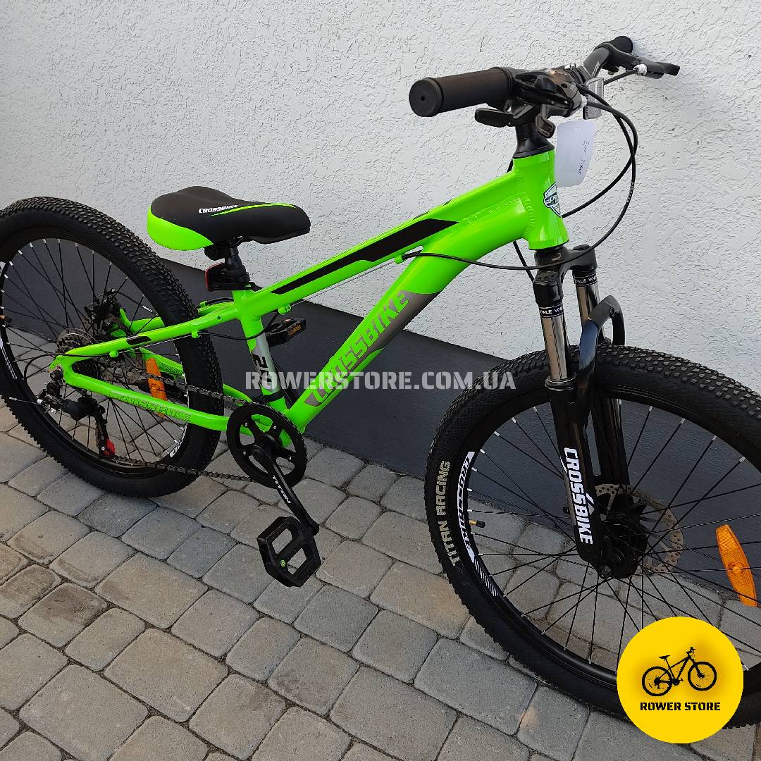 Велосипед Crossbike 24 Dragster Susp 11d Green - Зображення 3