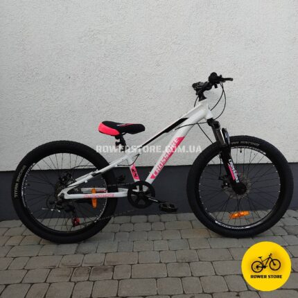 Велосипед Crossbike 24 Dragster Susp 11D White-Pink