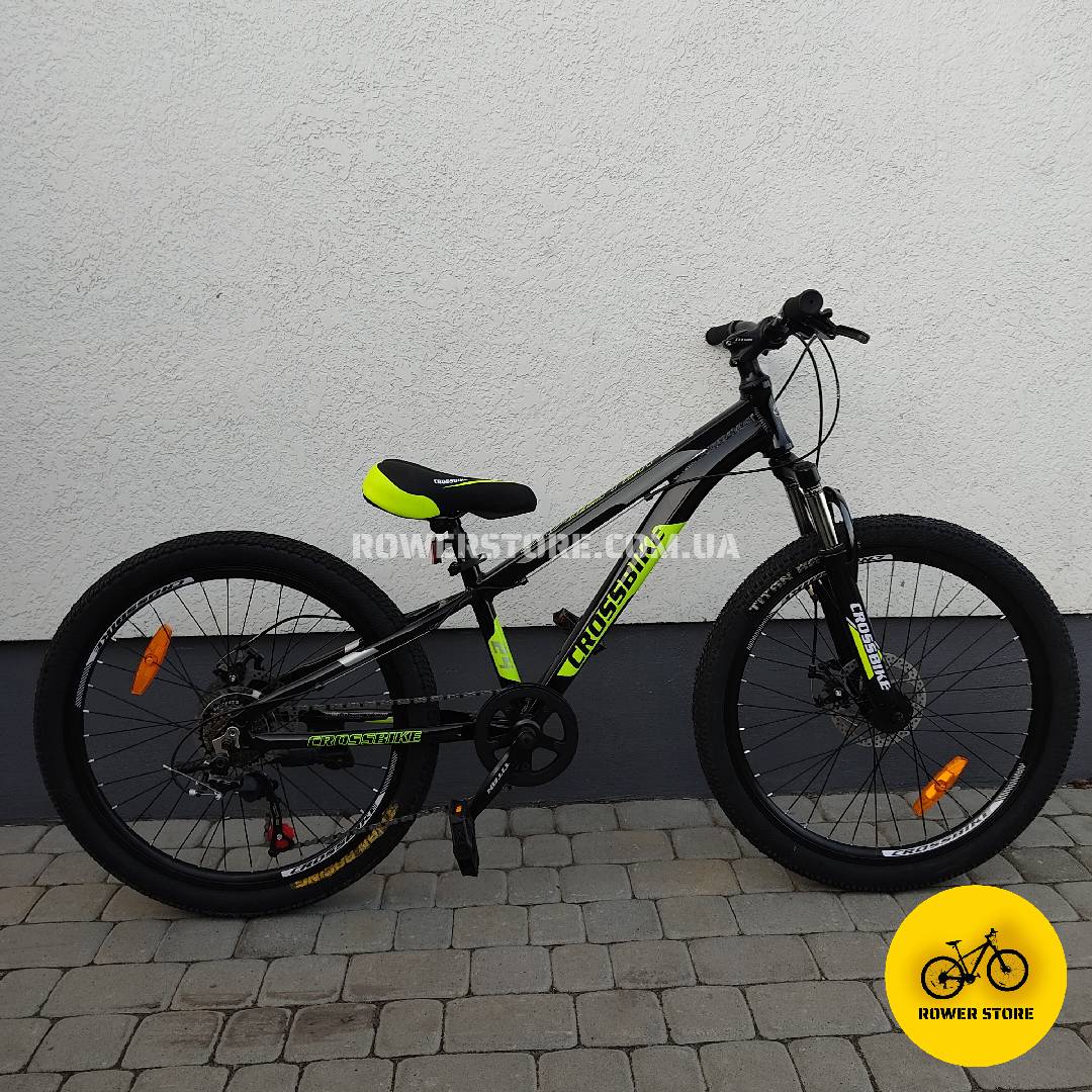 Велосипед Crossbike 24 Dragster Susp 11D Black-Yellow