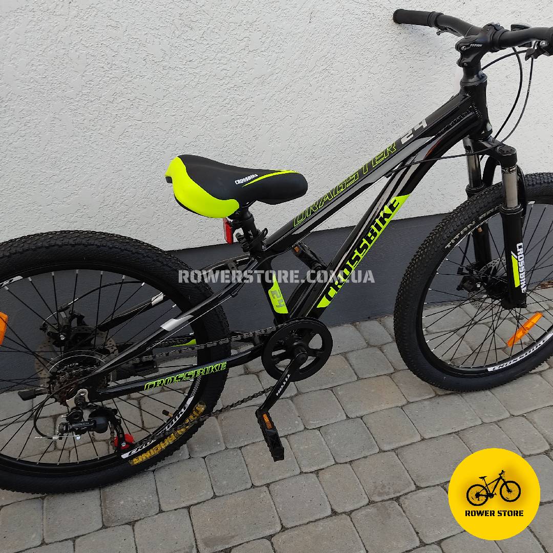 Велосипед Crossbike 24 Dragster Susp 11D Black-Yellow - Зображення 2