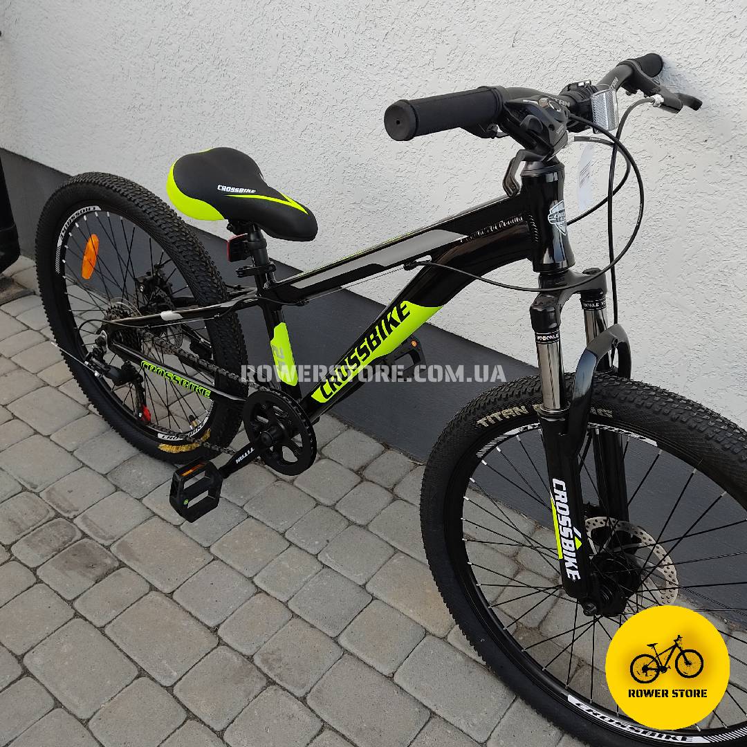 Велосипед Crossbike 24 Dragster Susp 11D Black-Yellow - Зображення 3