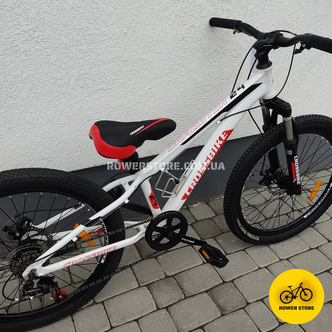 Велосипед Crossbike 24 Dragster Susp 11D White-Red - Зображення 2