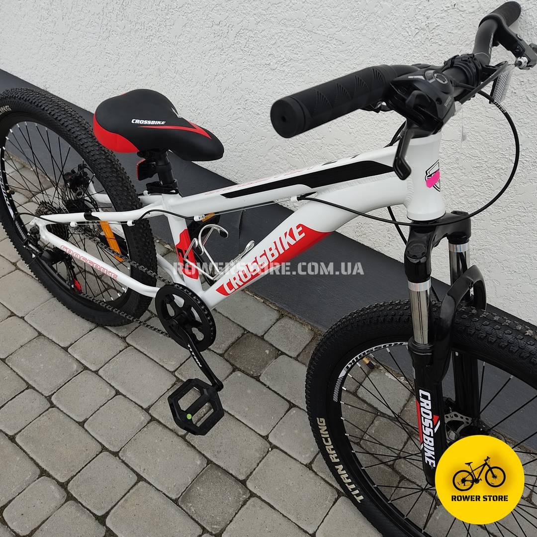 Велосипед Crossbike 24 Dragster Susp 11D White-Red - Зображення 3