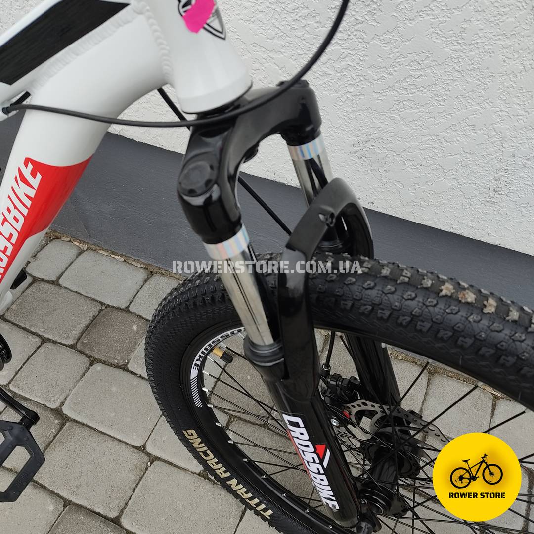 Велосипед Crossbike 24 Dragster Susp 11D White-Red - Зображення 4