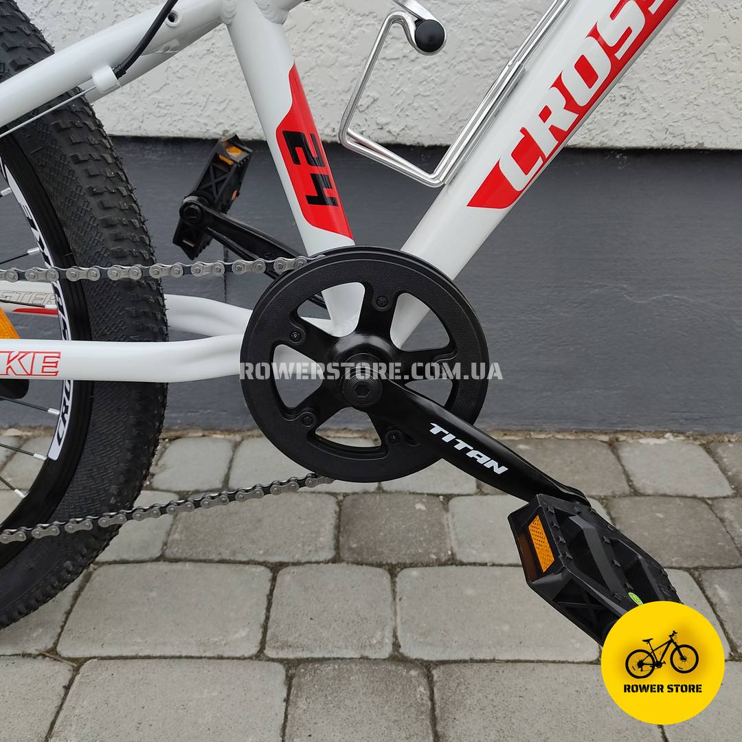 Велосипед Crossbike 24 Dragster Susp 11D White-Red - Зображення 7