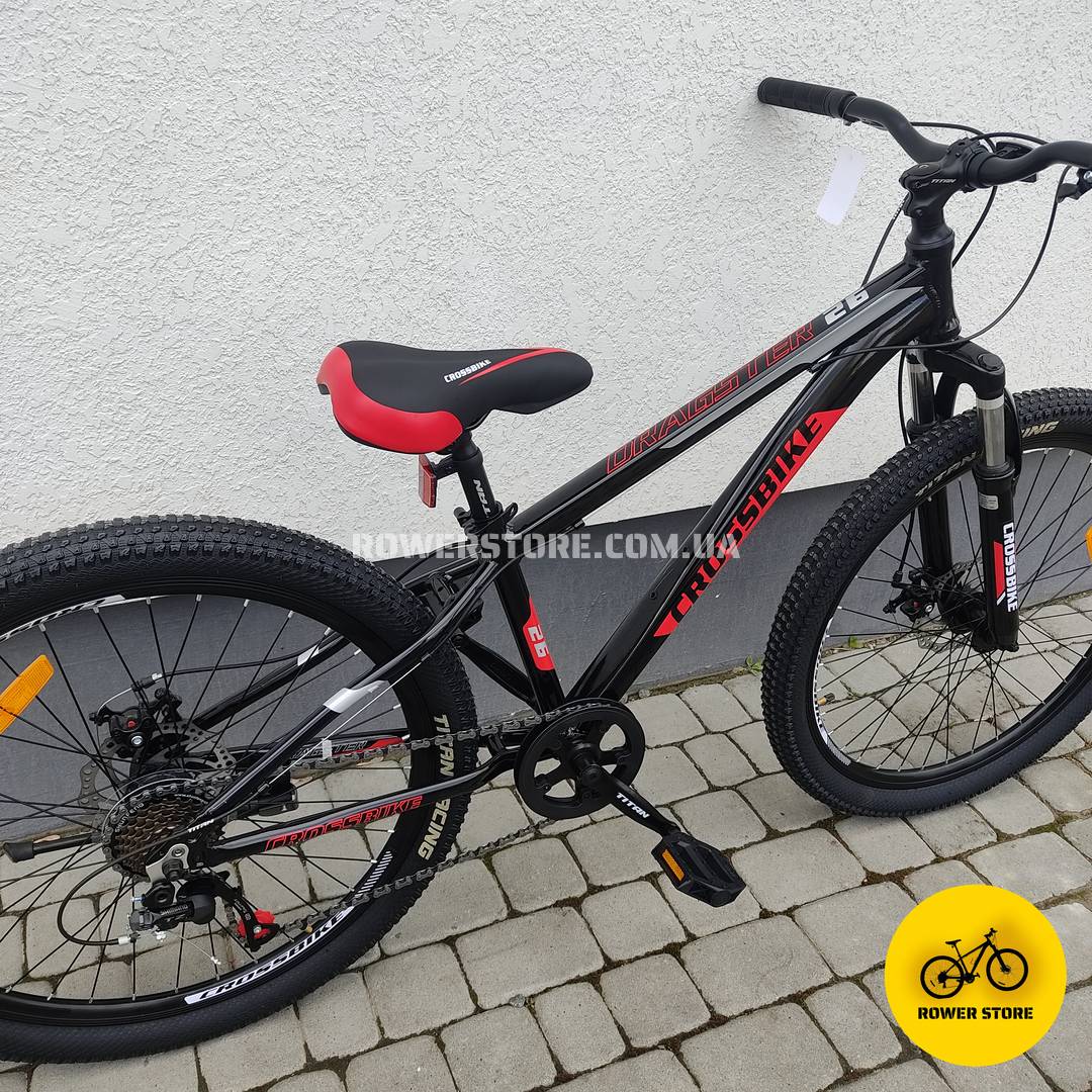Велосипед Crossbike 26 Dragster Susp 13D Black-Red - Зображення 2