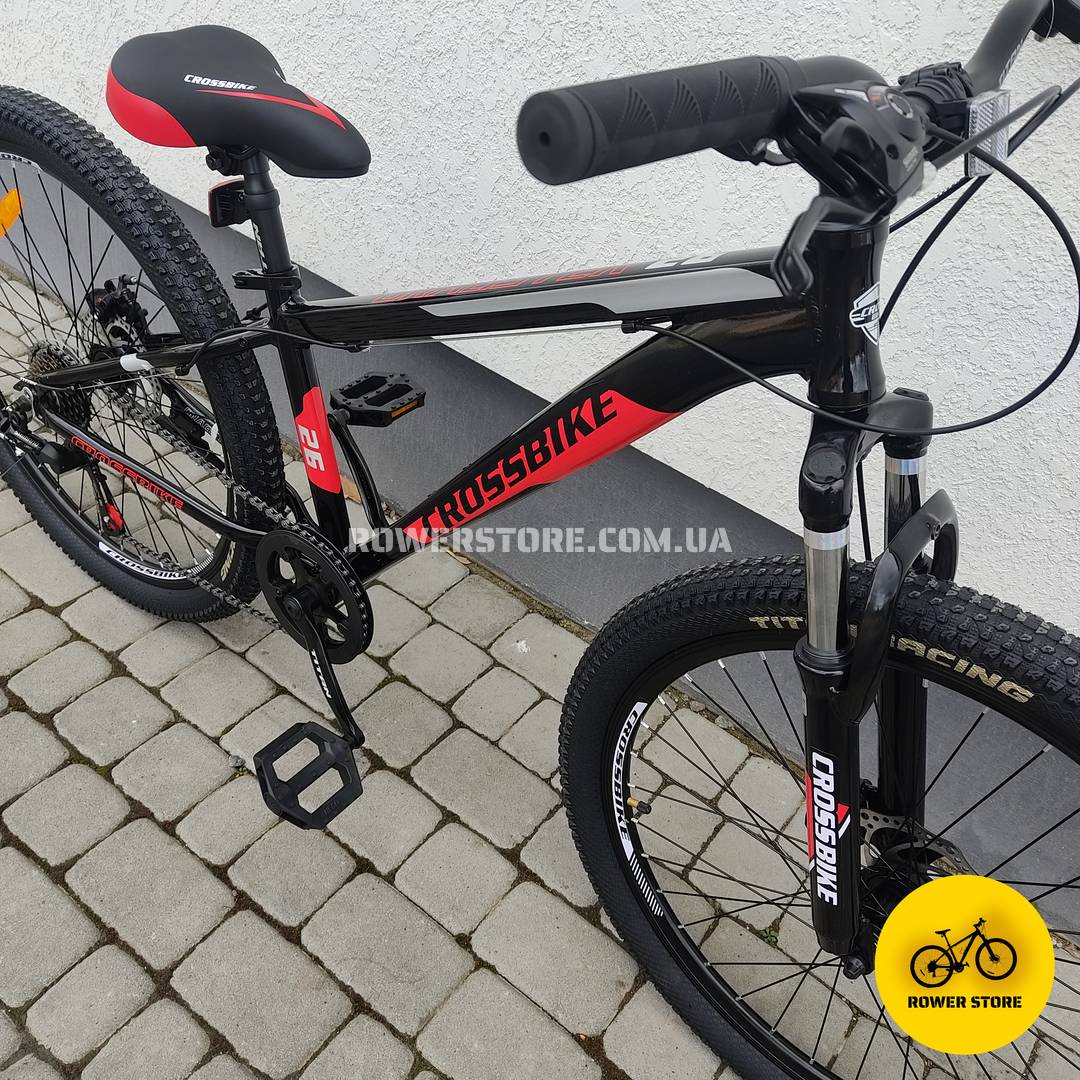 Велосипед Crossbike 26 Dragster Susp 13D Black-Red - Зображення 3