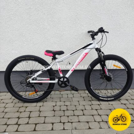 Велосипед Crossbike 26 Dragster Susp 13D White-Pink