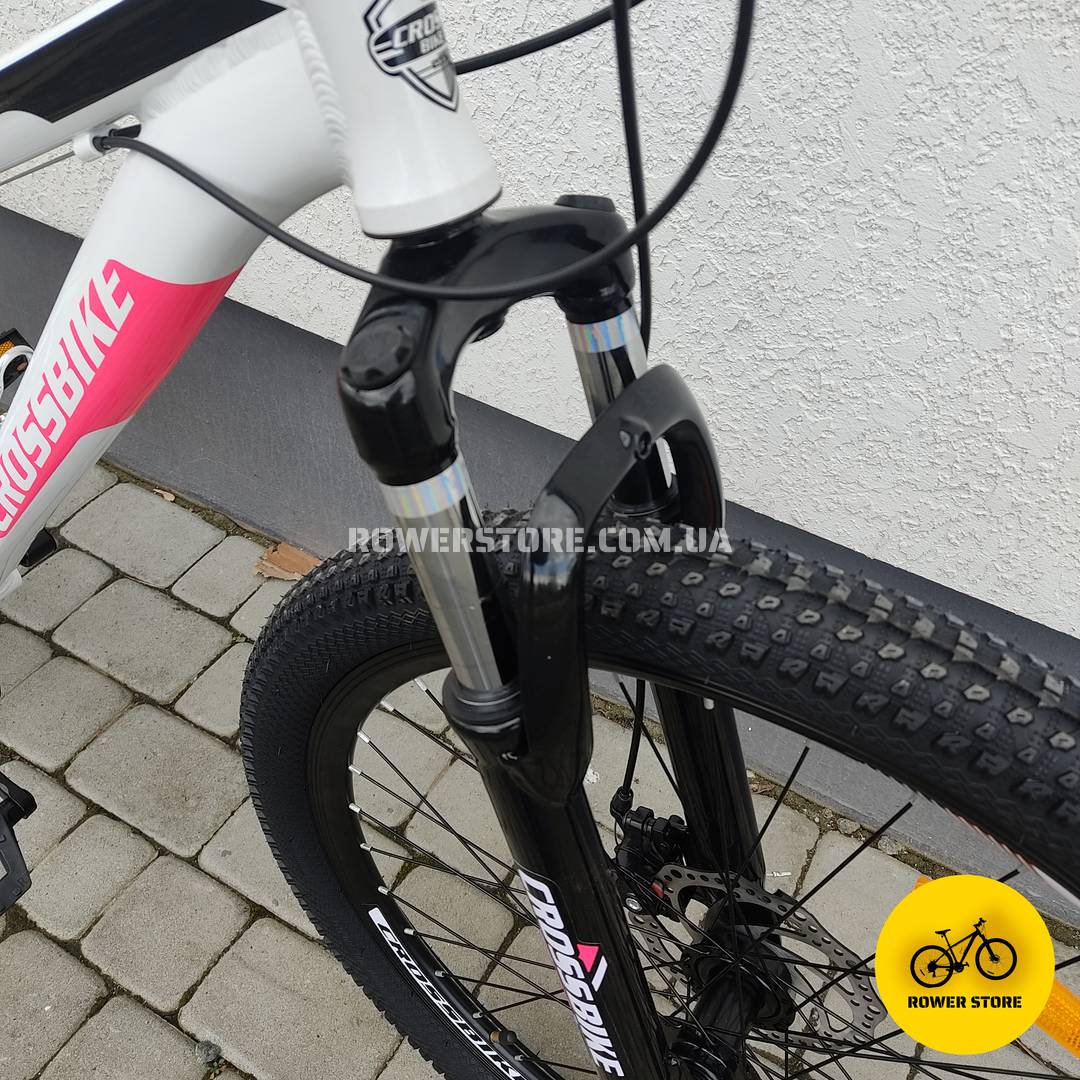 Велосипед Crossbike 26 Dragster Susp 13D White-Pink - Зображення 4