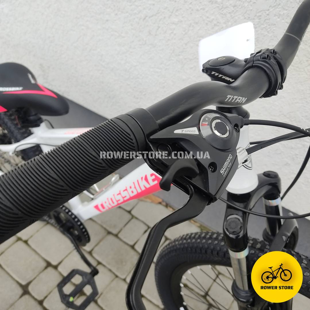 Велосипед Crossbike 26 Dragster Susp 13D White-Pink - Зображення 5