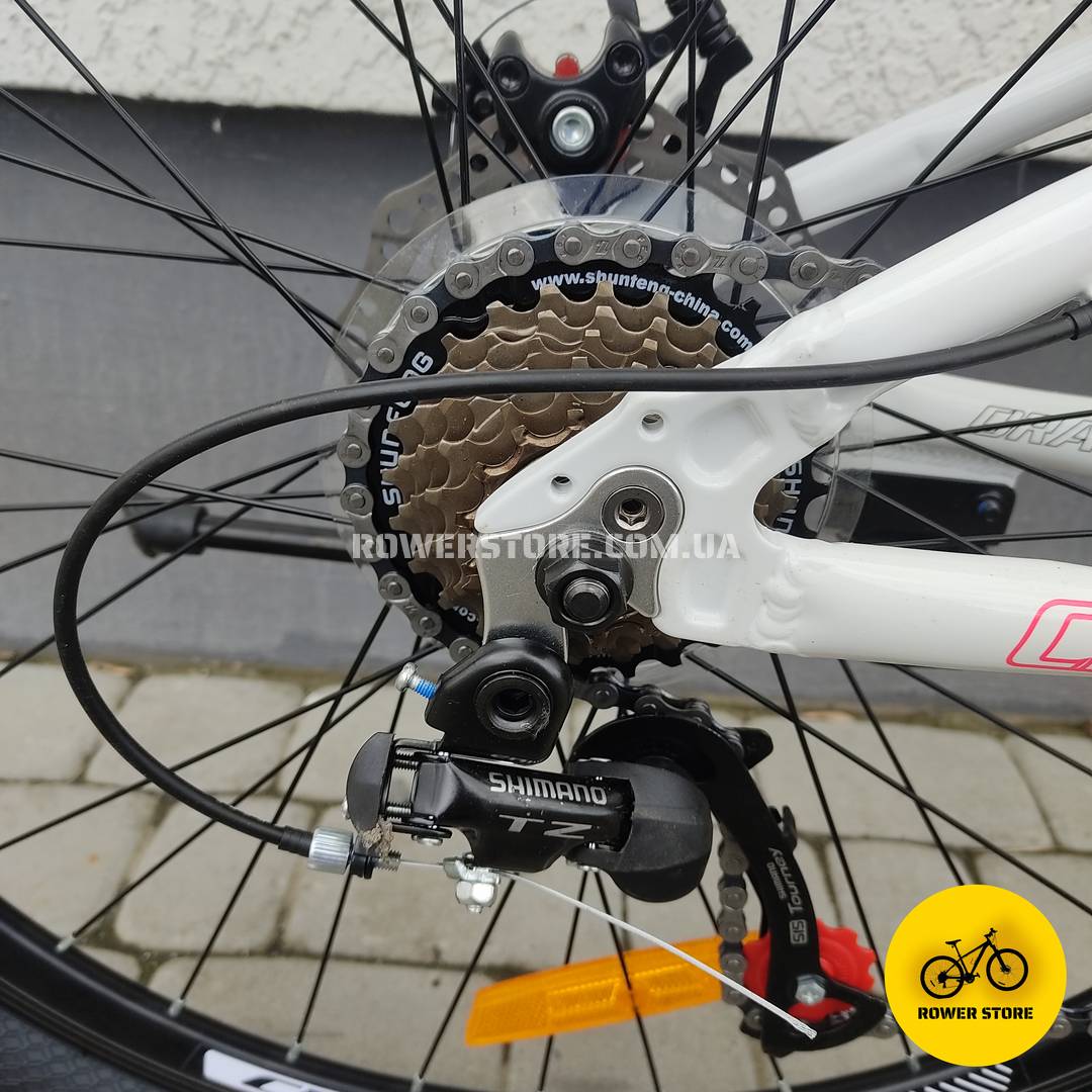 Велосипед Crossbike 26 Dragster Susp 13D White-Pink - Зображення 8