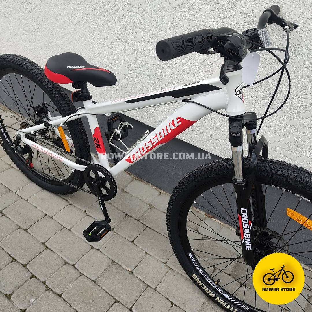 Велосипед Crossbike 26 Dragster Susp 13D White-Red - Зображення 3