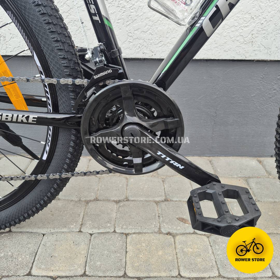 Велосипед Crossbike 27.5 Everest 15D Black-Green - Зображення 7