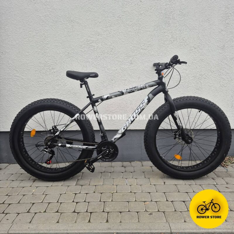 Велосипед Fatbike Cross 26 Crossover Rigit 19D Gray-Khaki