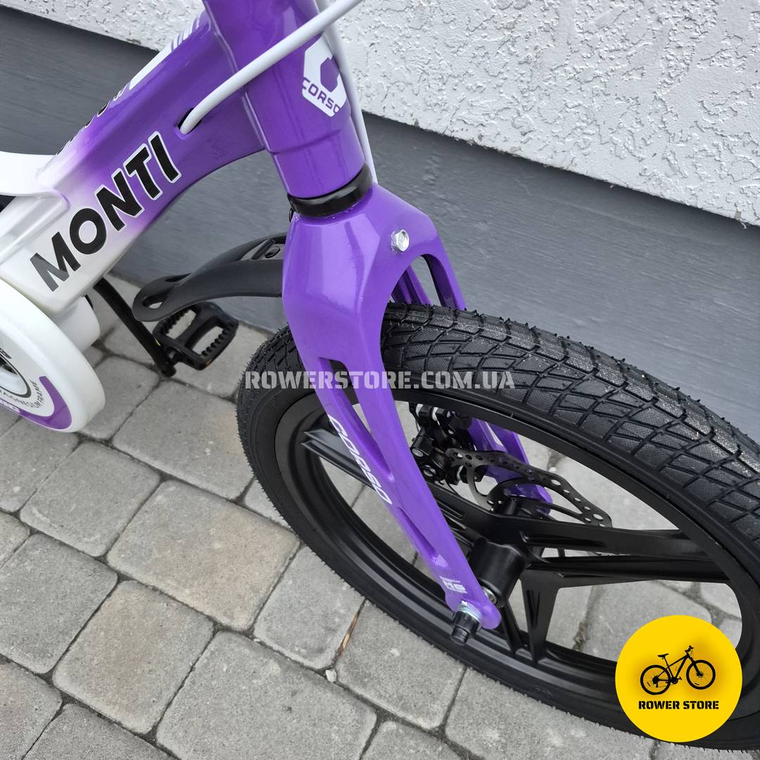 Велосипед дитячий Corso Monti 18 White-Purple - Зображення 4