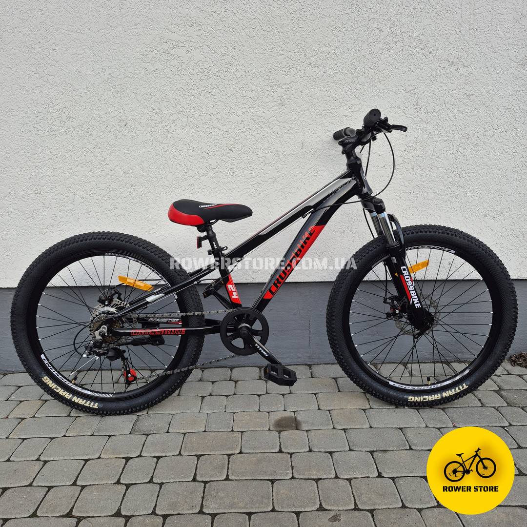 Велосипед Crossbike 24 Dragster Susp 11D Black-Red